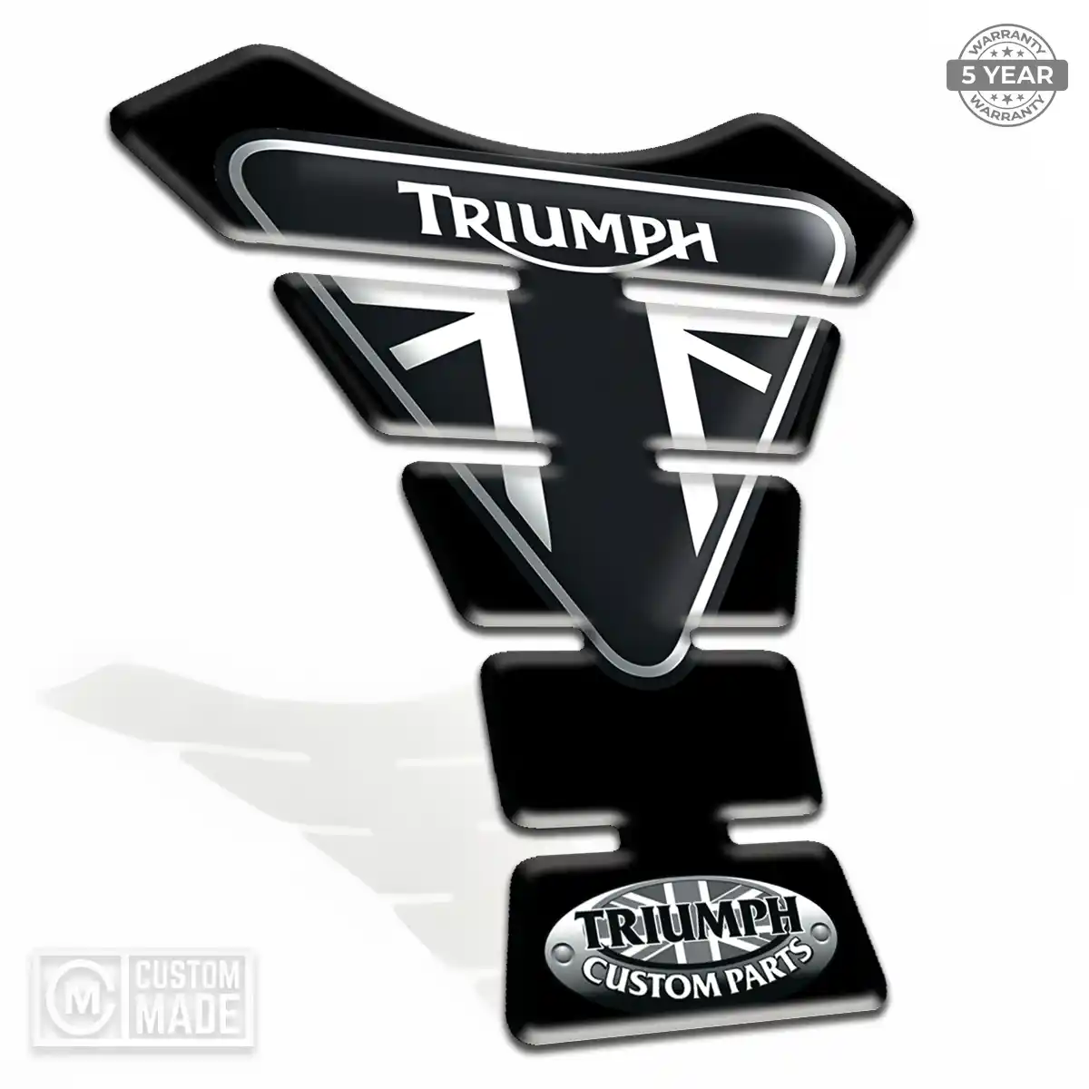 Triumph 3D Domed Tank Pad Elite Finish