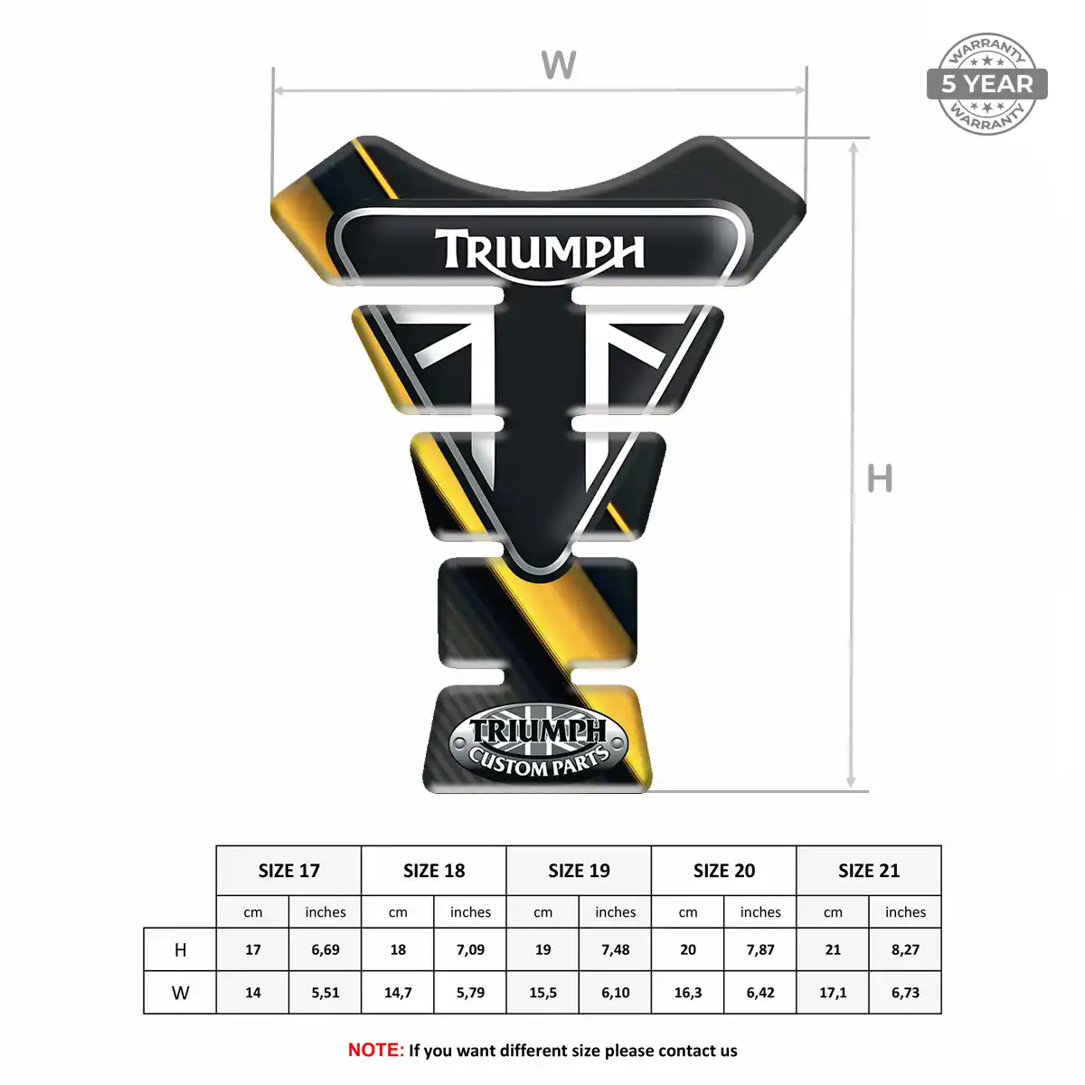 Triumph 3D Domed Tank Pad Exclusive Series