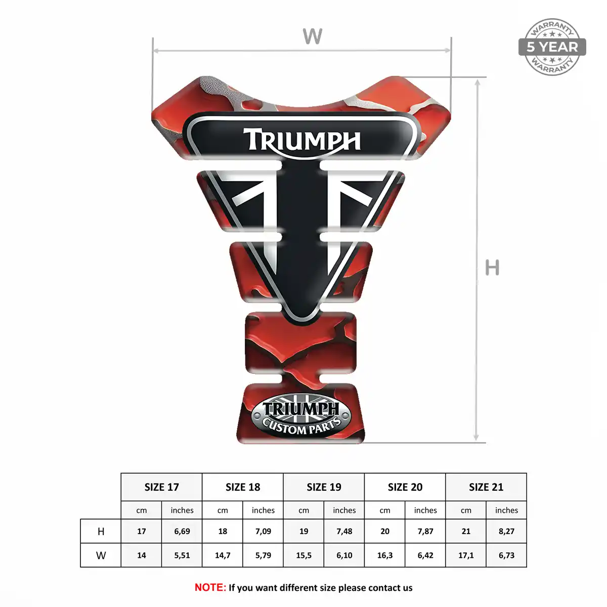 Triumph 3D Gel Tank Pad Deluxe Edition