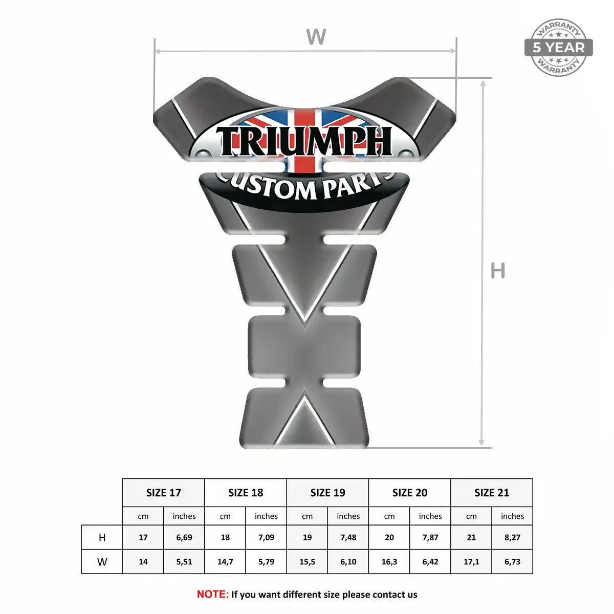 Triumph 3D Gel Tank Pad Elite Finish