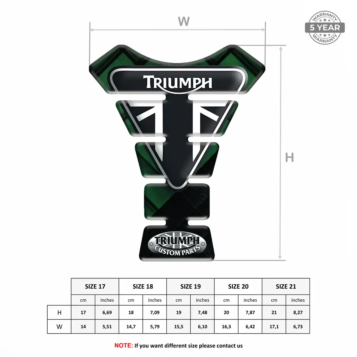 Triumph 3D Gel Tank Pad Prestige Line