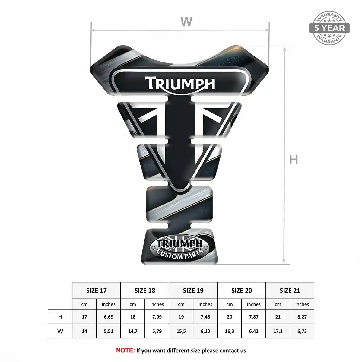 Triumph 3D Gel Tank Pad Refined Design