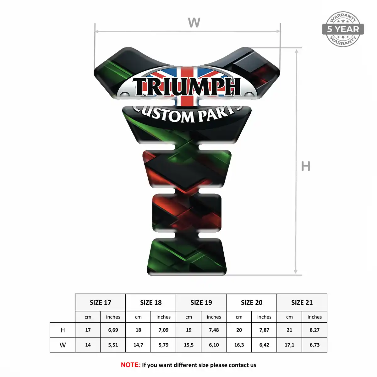 Triumph 3D Gel Tank Pad Signature Grade