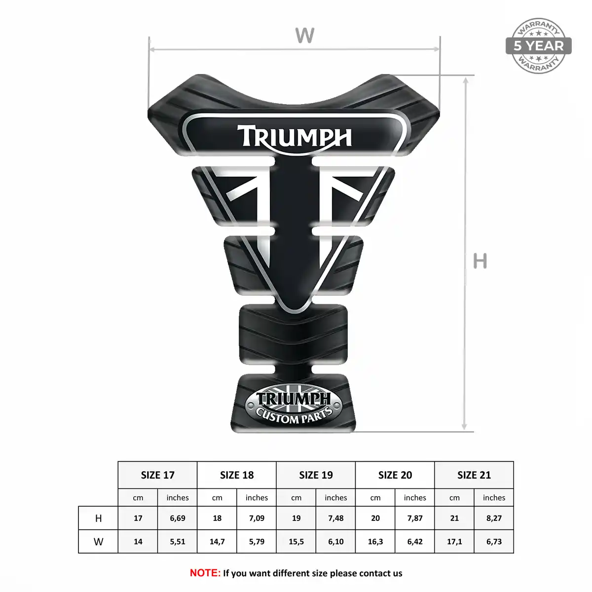 Triumph 3D Gel Tank Pad Superior Craft