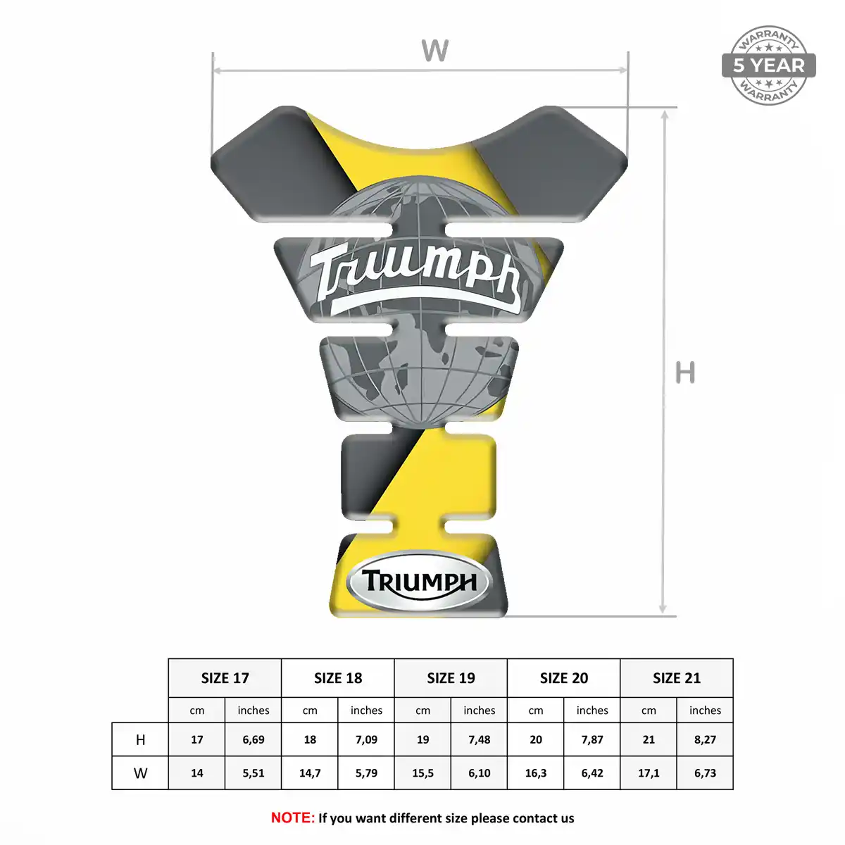 Triumph 3D Tank Pad Prestige Line