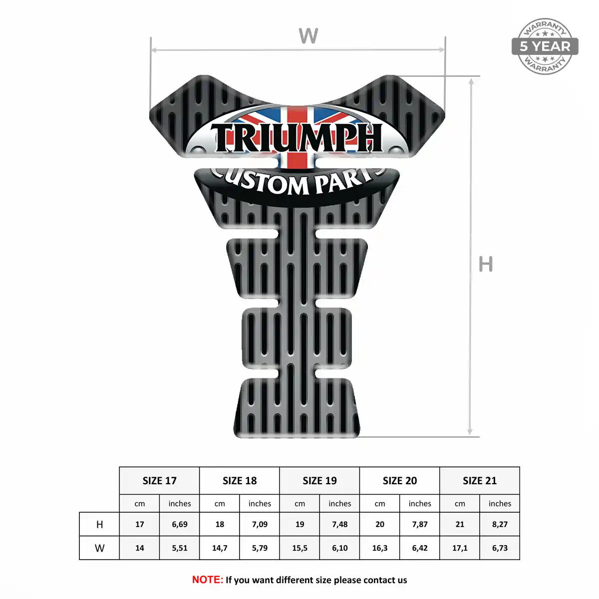 Triumph 3D Tank Pad Prime Quality