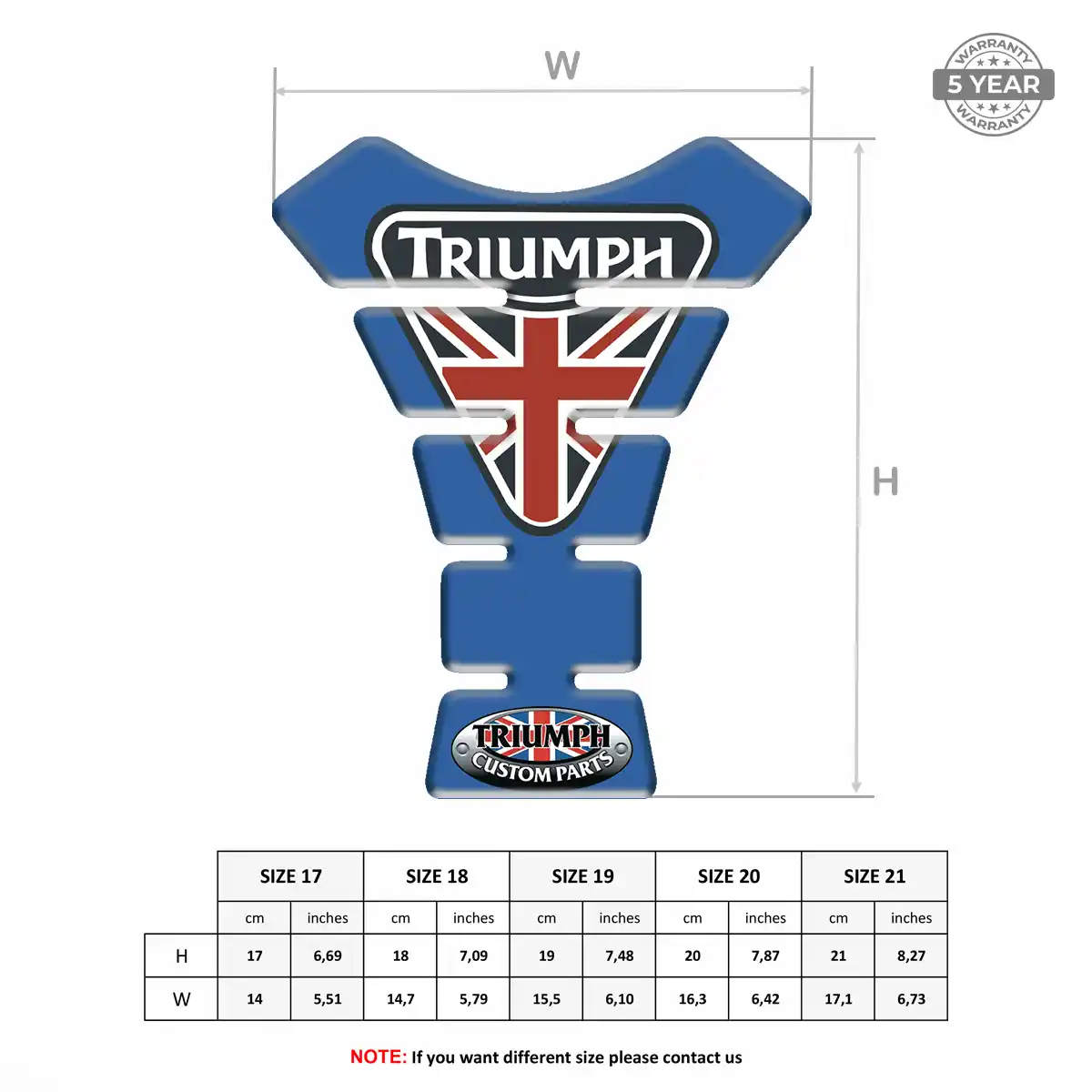 Triumph 3D Tank Pad Refined Design