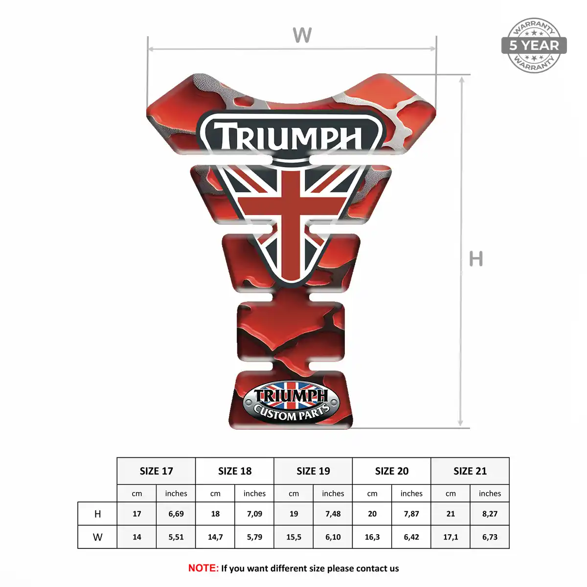 Triumph Bike Tank Protector Elite Finish