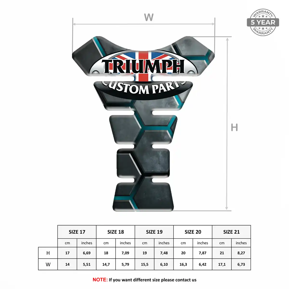 Triumph Domed Tank Pad Deluxe Edition