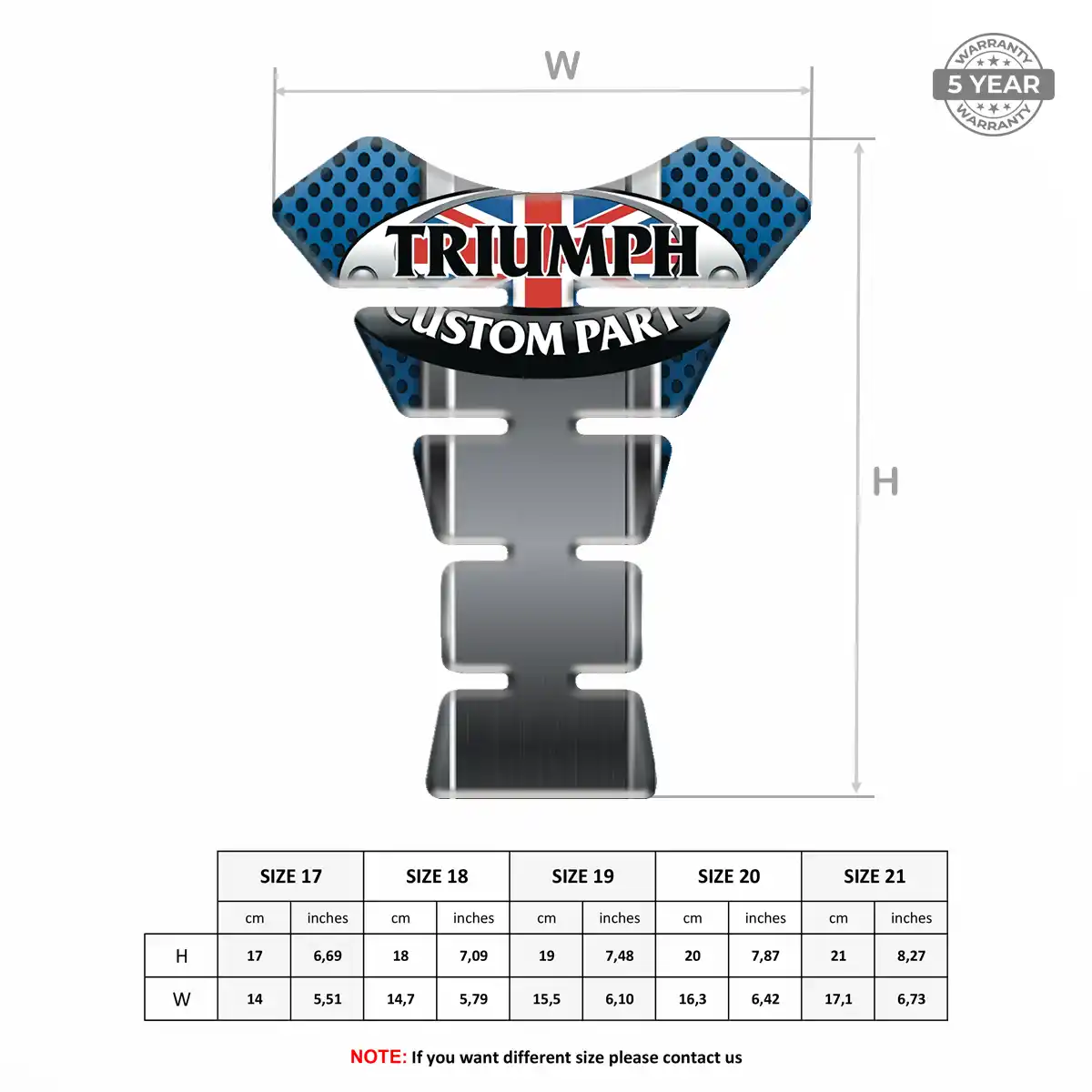 Triumph Domed Tank Pad Superior Craft