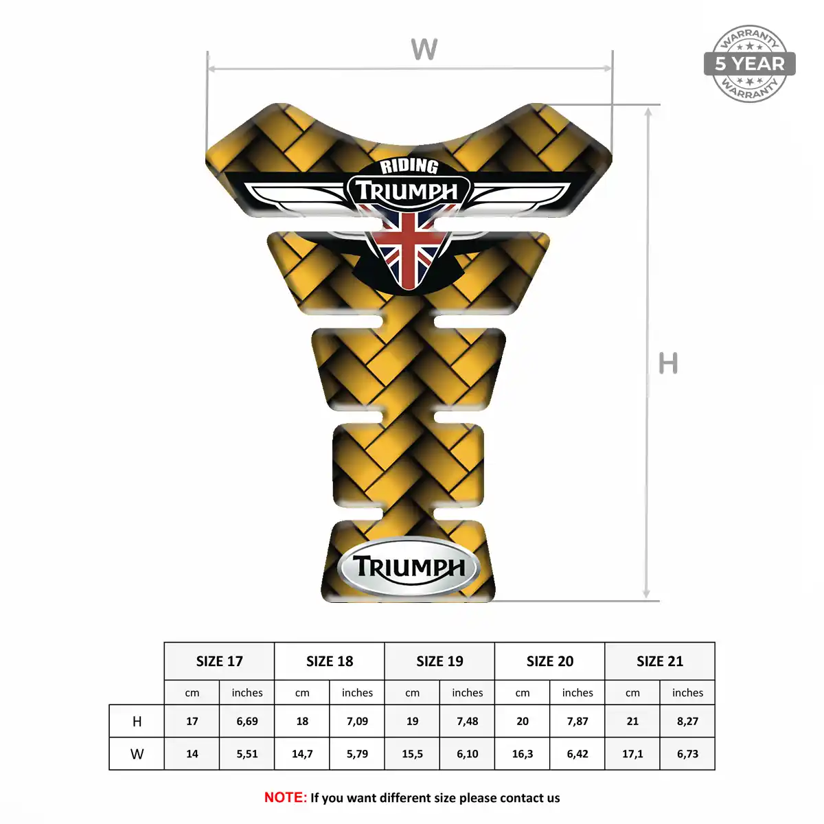 Triumph Domed Tank Protector Prestige Line