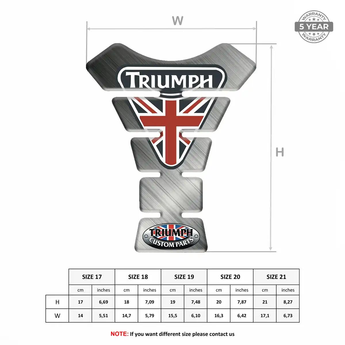 Triumph Domed Tank Protector Prime Quality