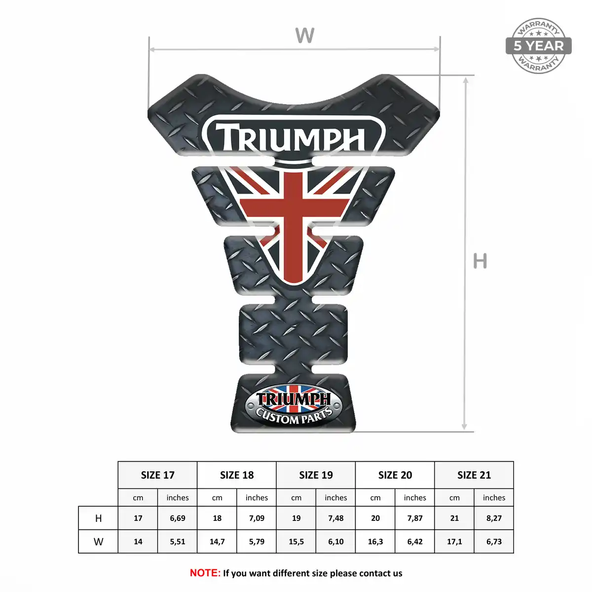 Triumph Domed Tank Protector Sleek Style