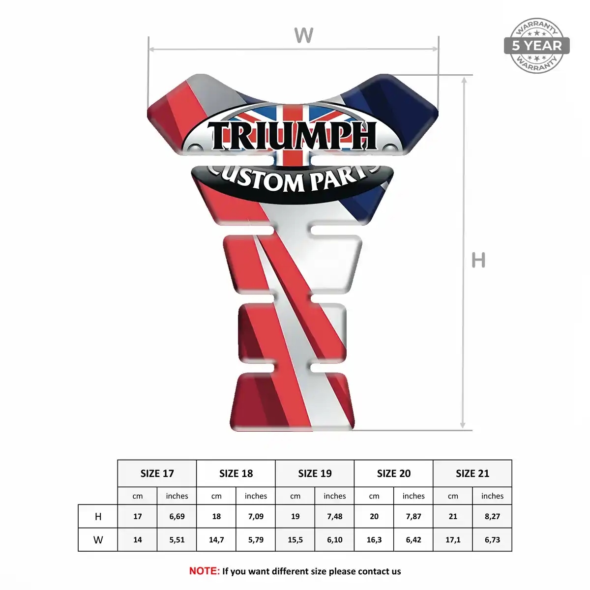 Triumph Domed Tank Sticker Deluxe Edition