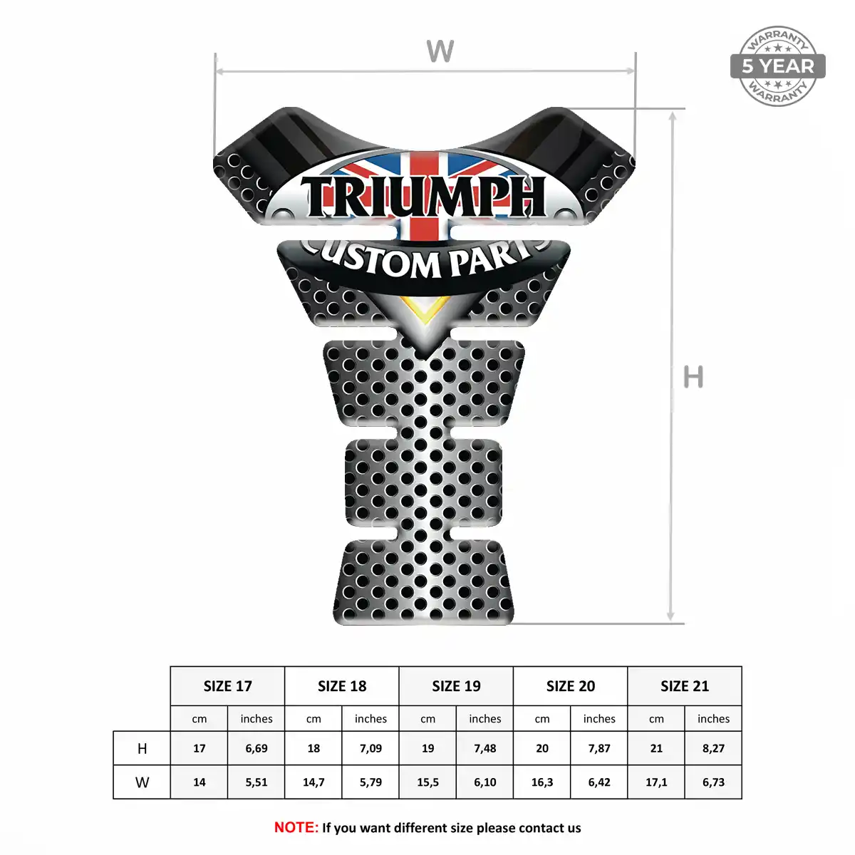 Triumph Domed Tank Sticker Prestige Line