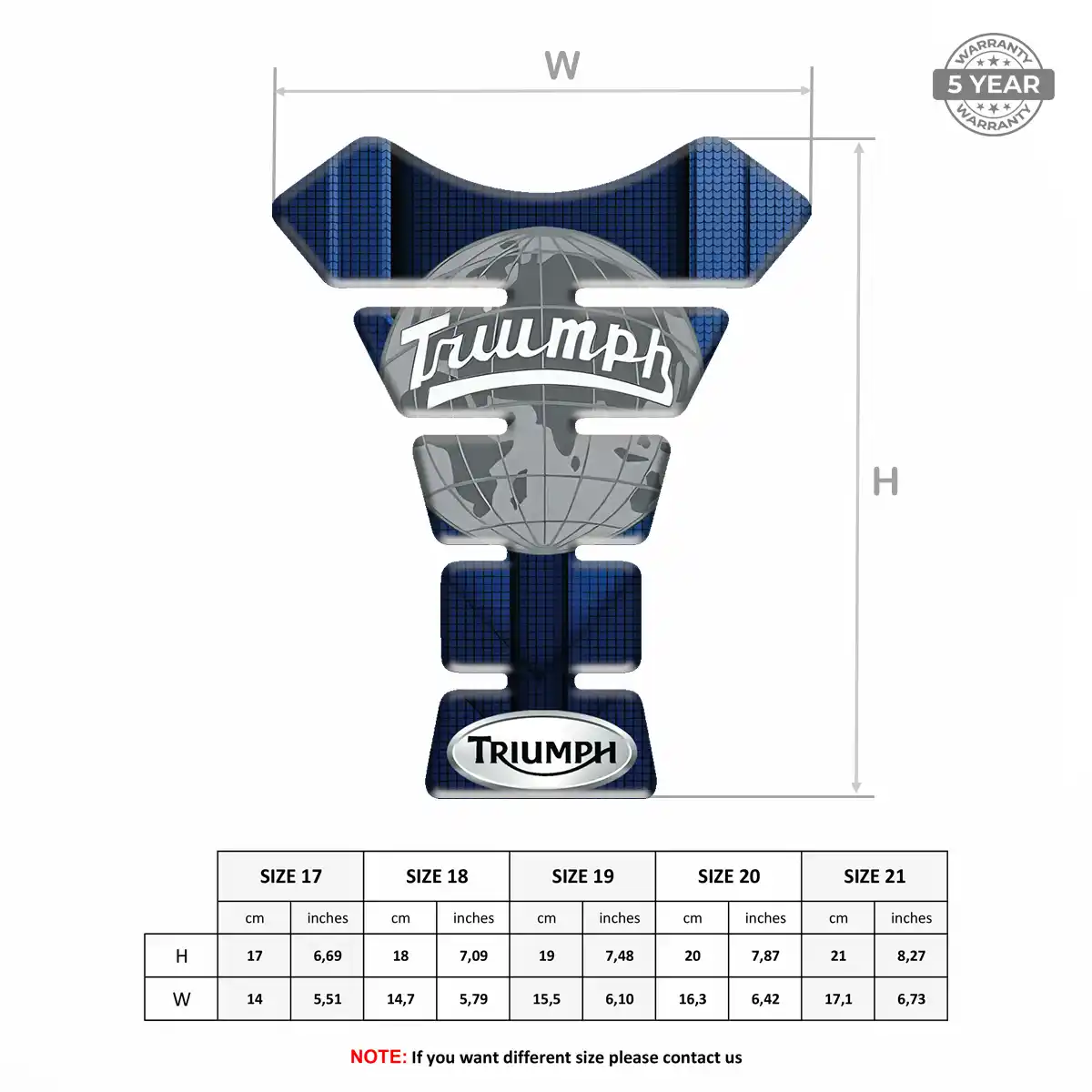 Triumph Domed Tank Sticker Prime Quality