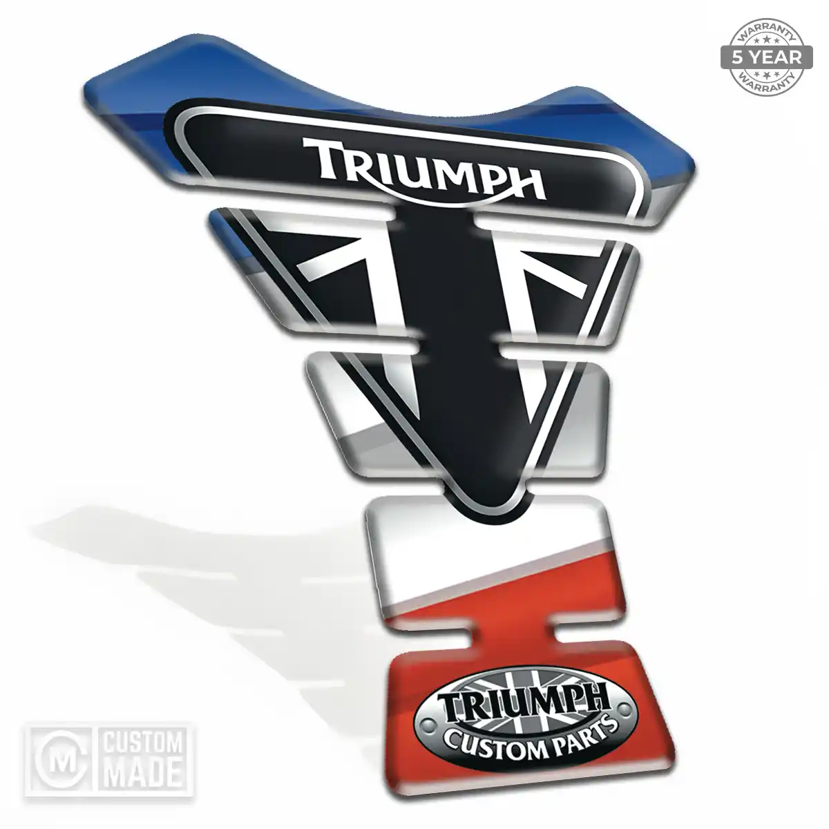 Triumph Domed Tank Sticker Refined Design