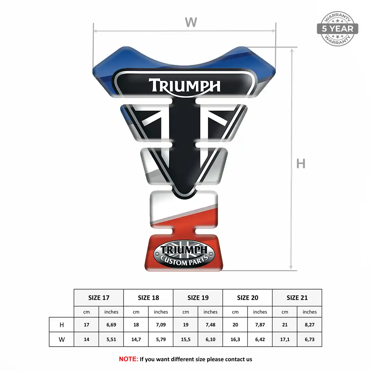 Triumph Domed Tank Sticker Refined Design