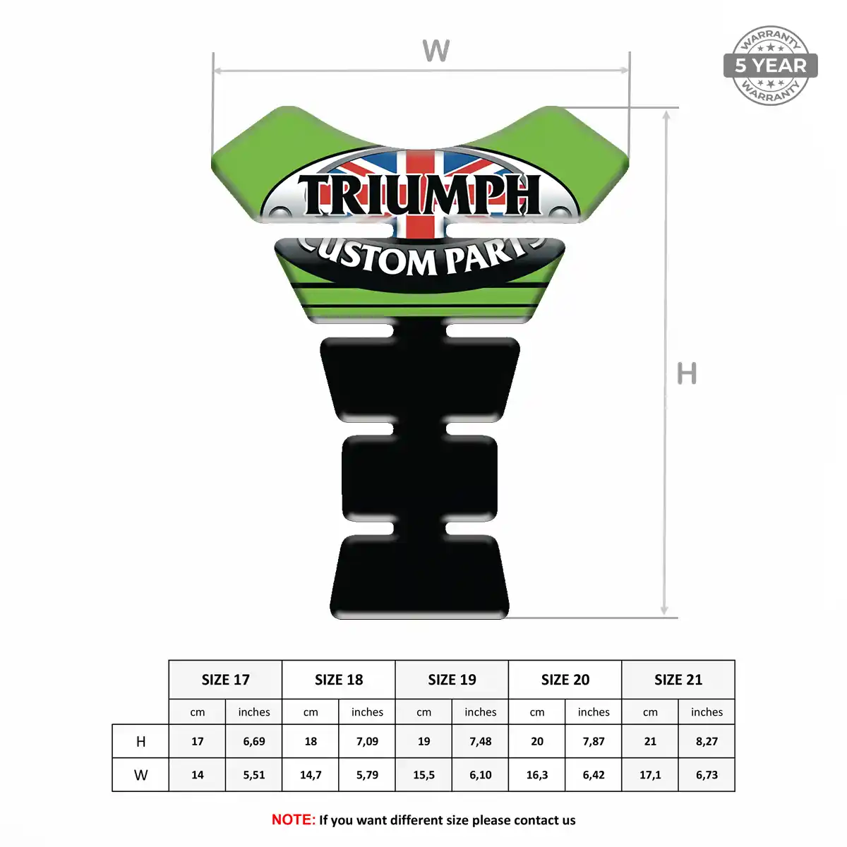 Triumph Domed Tank Sticker Superior Craft