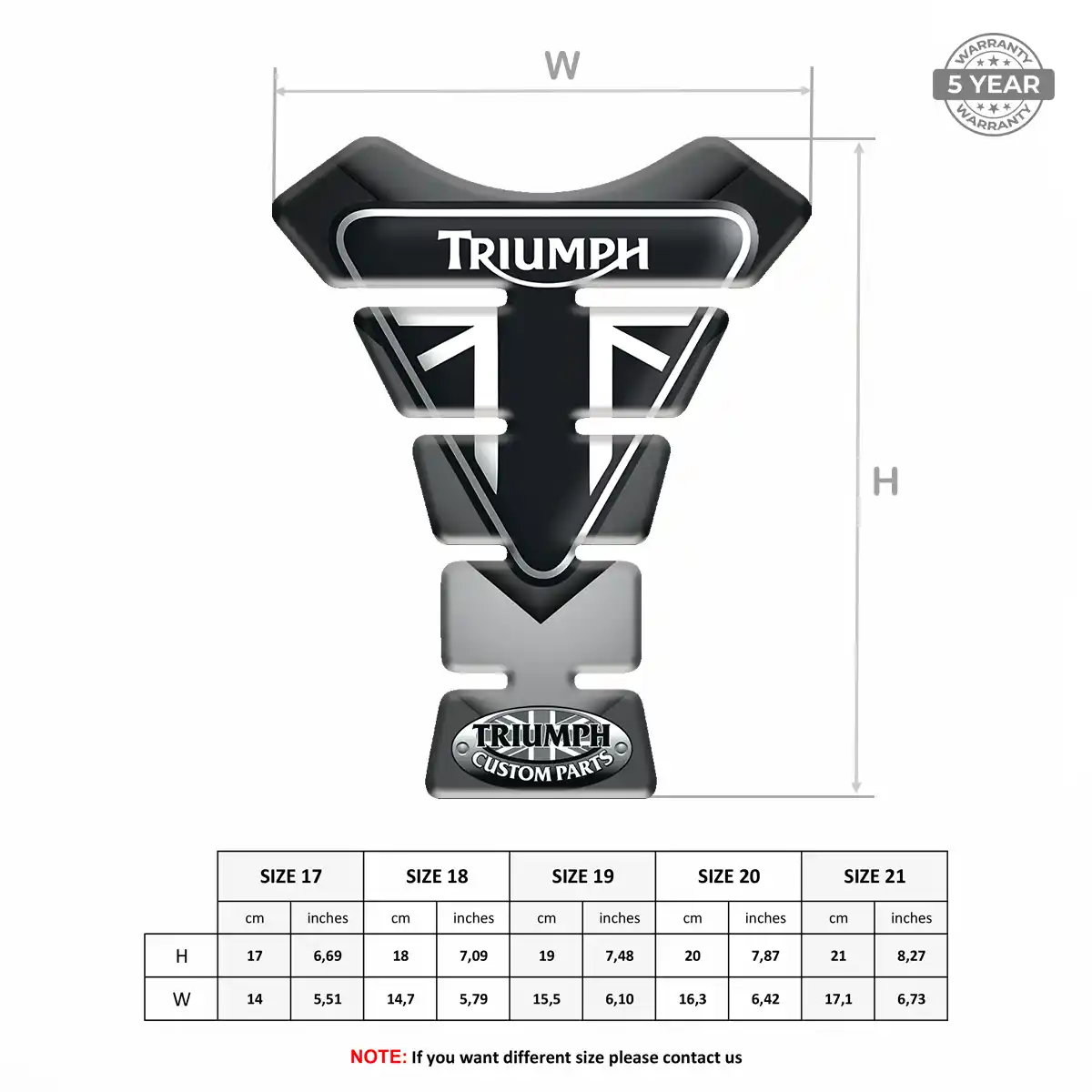 Triumph Epoxy Tank Pad Sleek Style