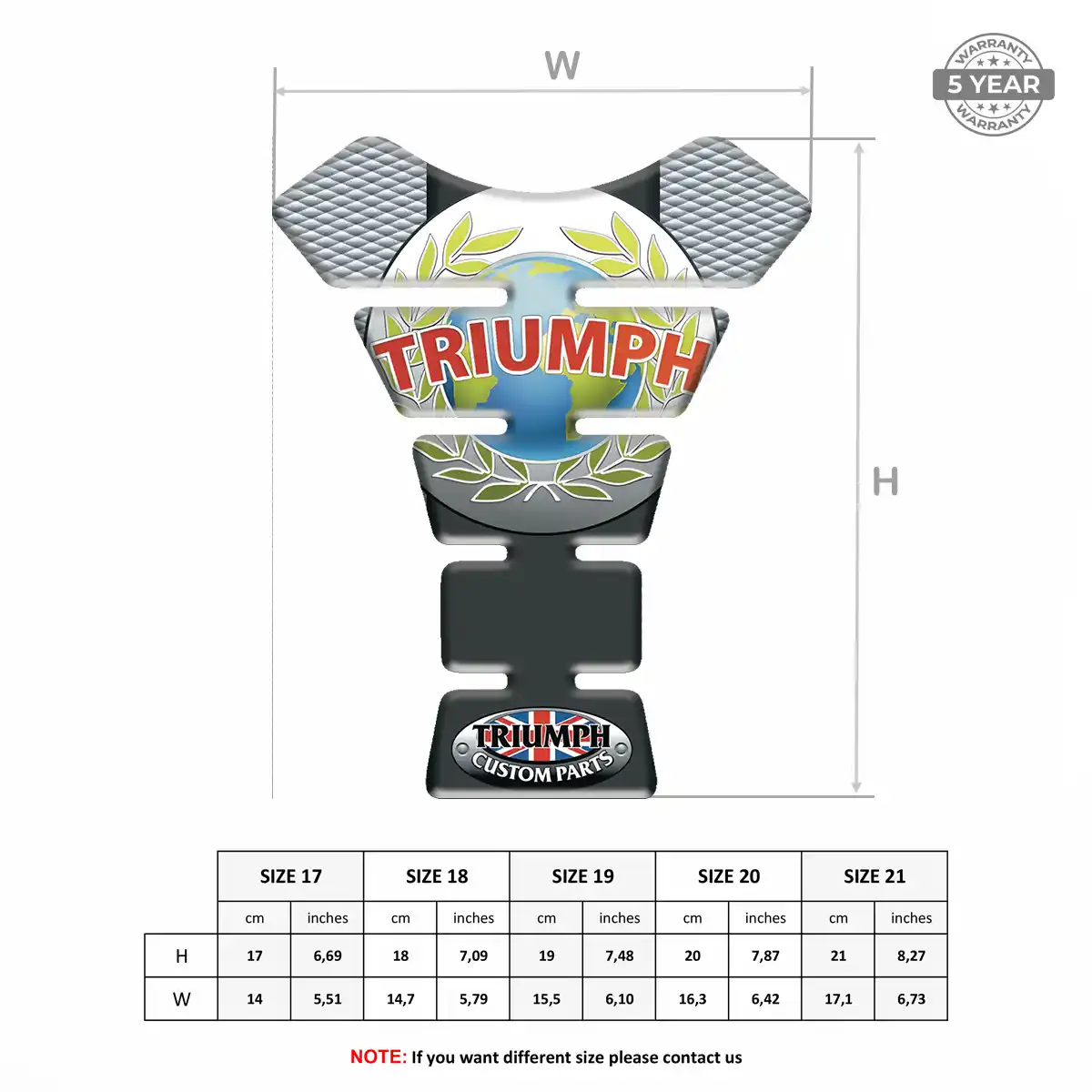 Triumph Fuel Tank Pad Elite Finish