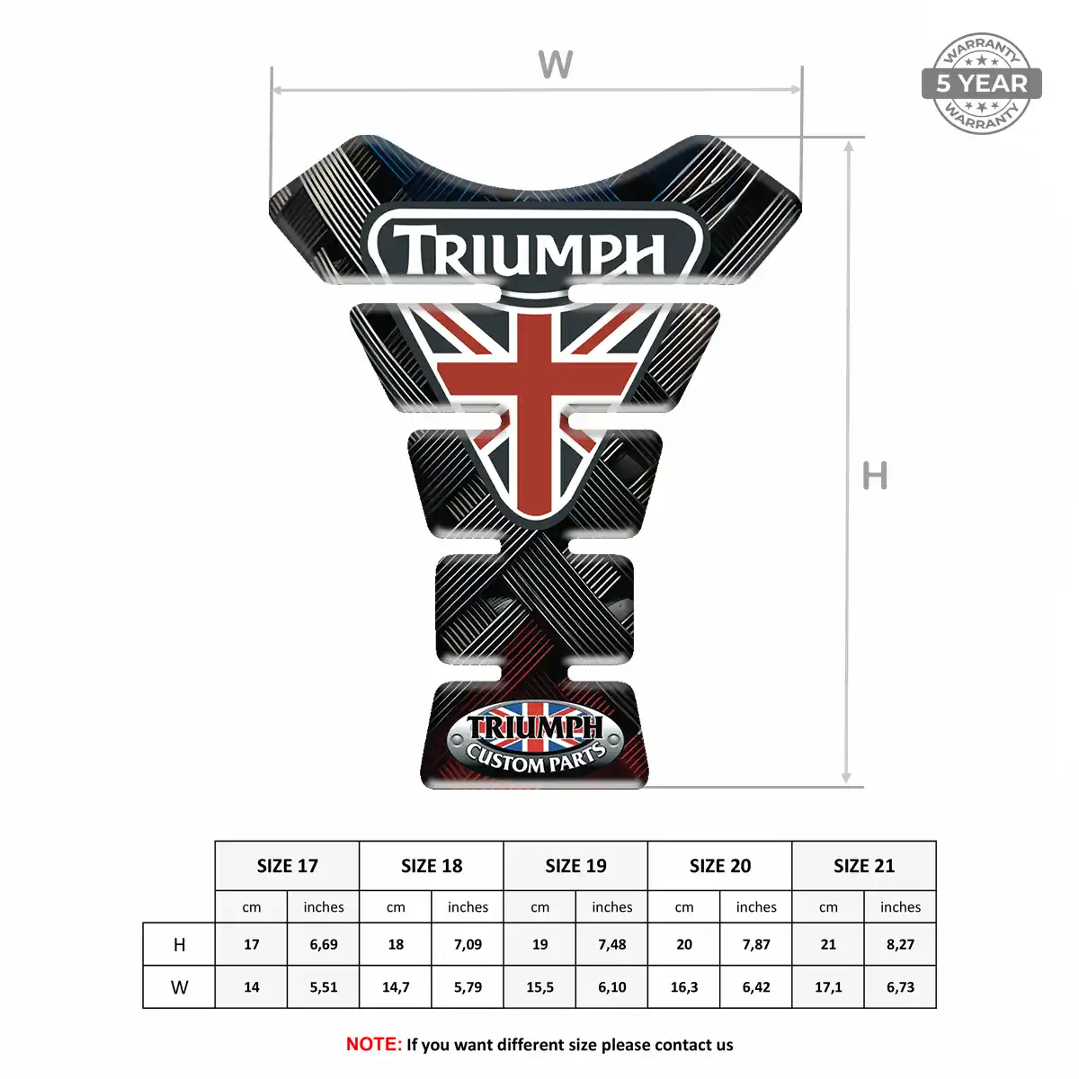 Triumph Fuel Tank Pad Prime Quality