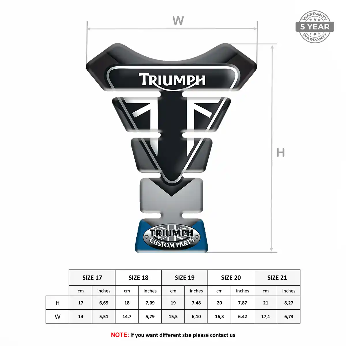 Triumph Fuel Tank Protector Elite Finish