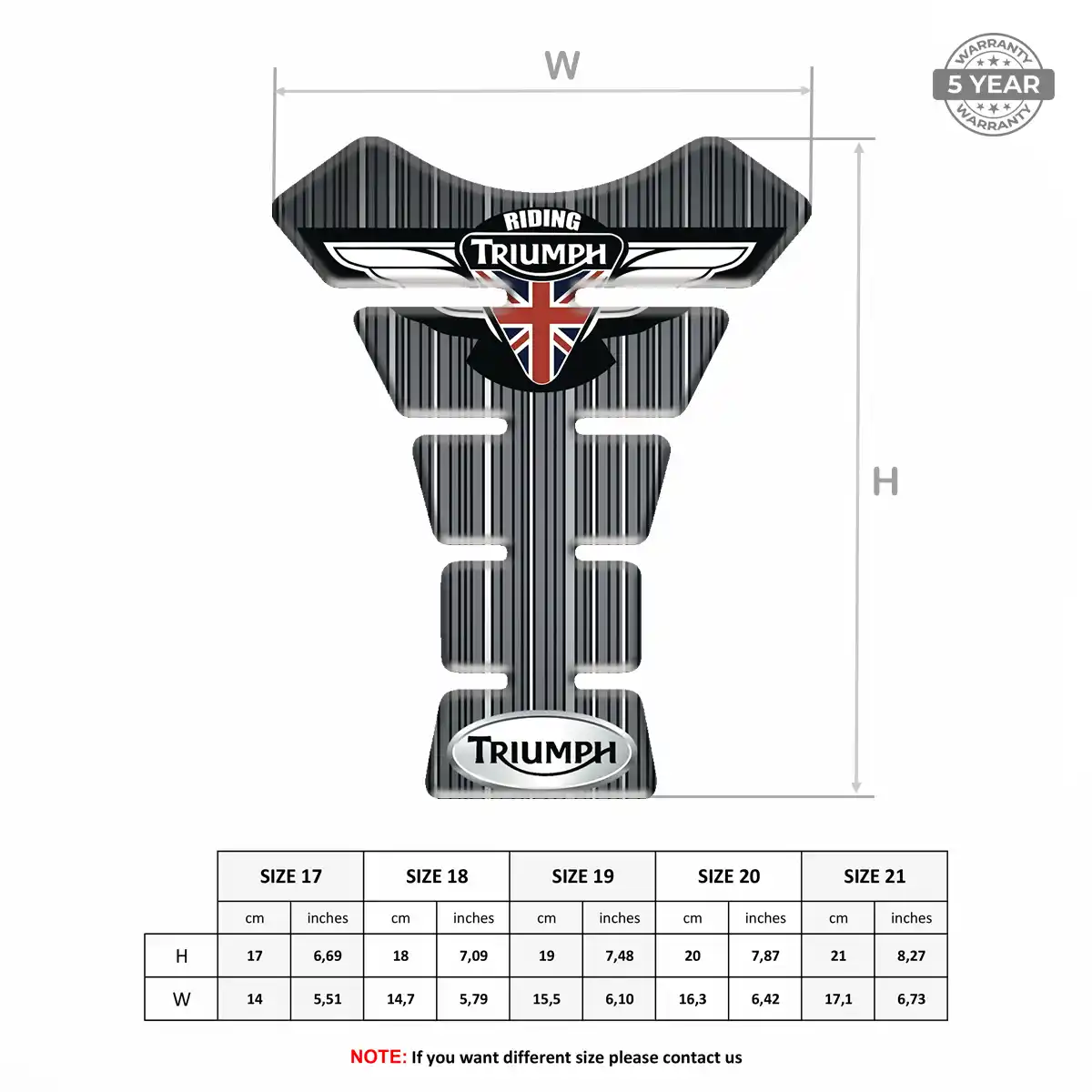 Triumph Fuel Tank Protector Prime Quality