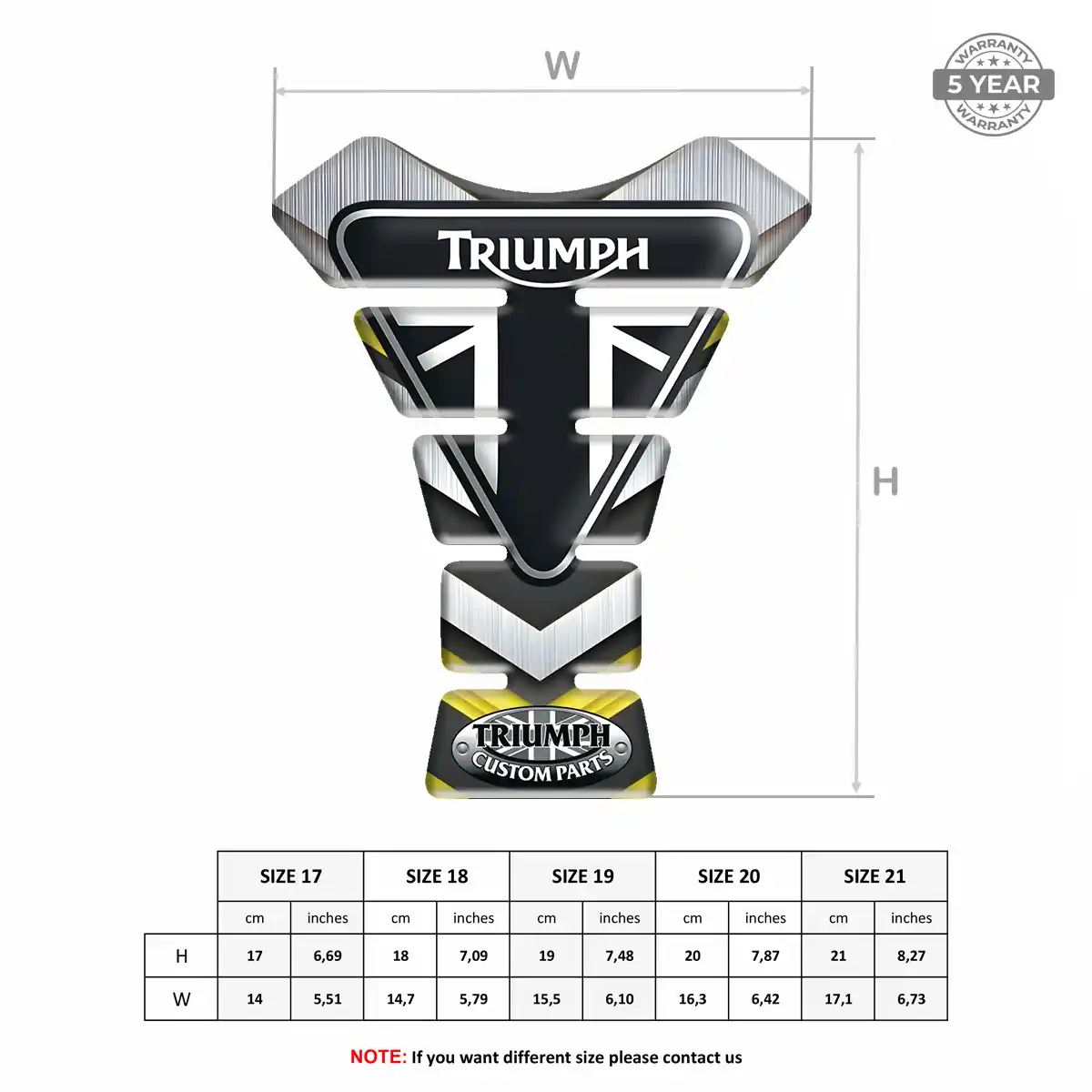 Triumph Gas Tank Pad Elite Finish