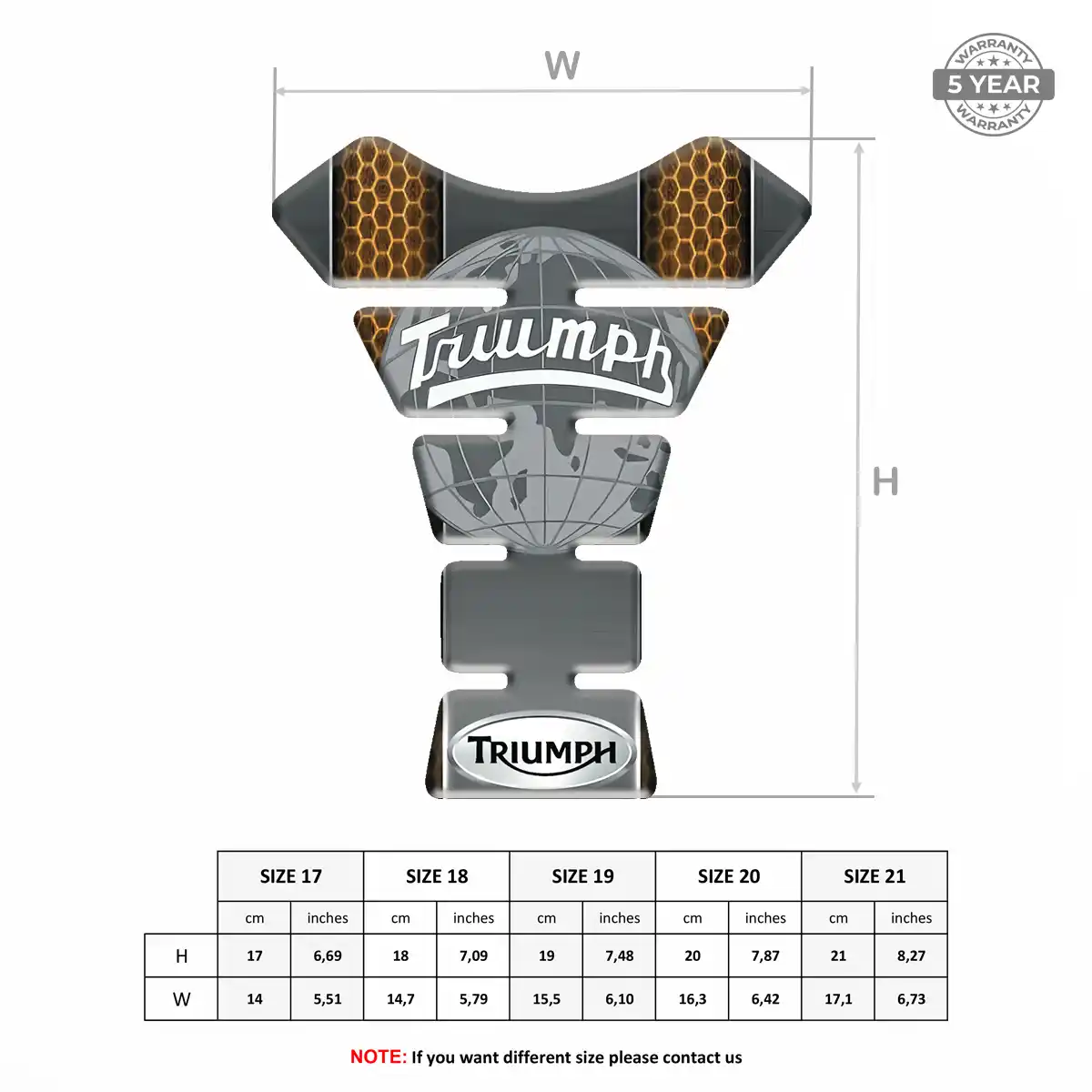Triumph Gas Tank Pad Prime Quality