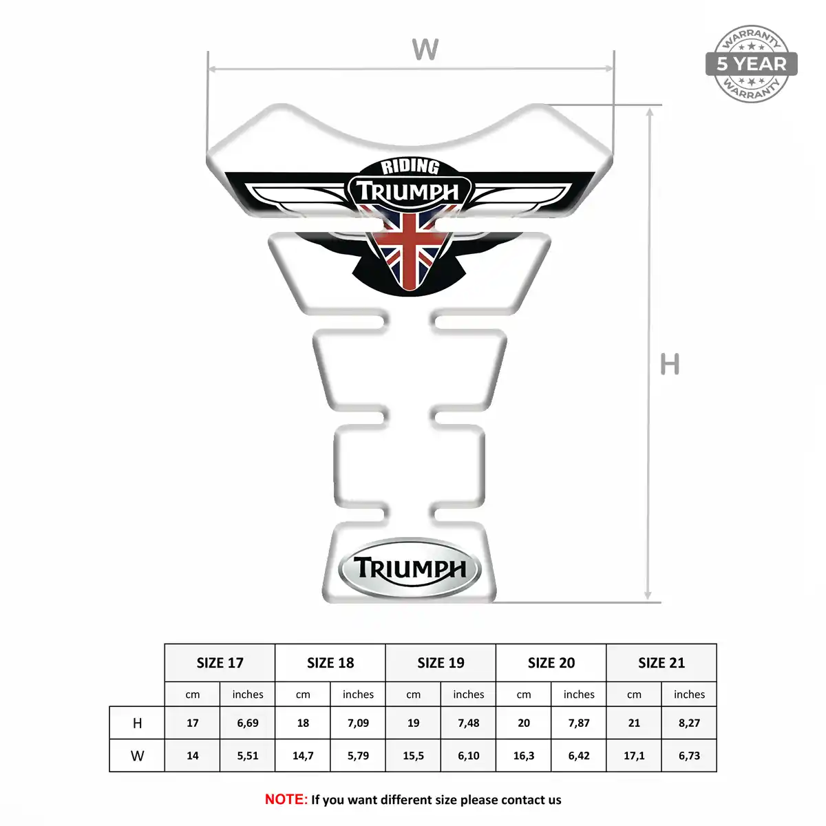 Triumph Gel Tank Pad Prime Quality