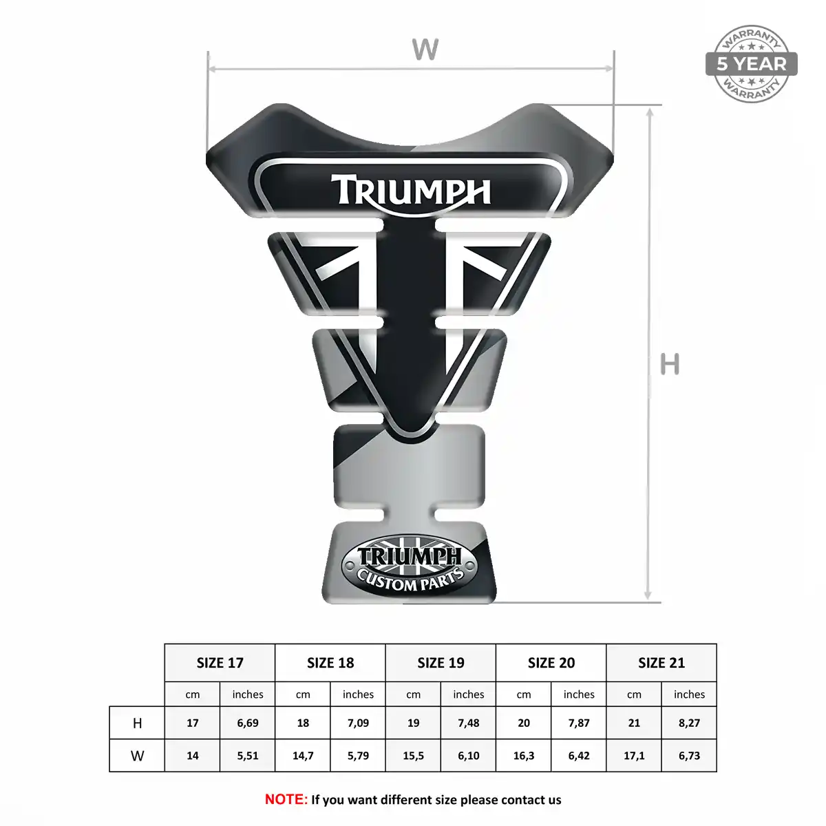 Triumph Gel Tank Pad Sleek Style