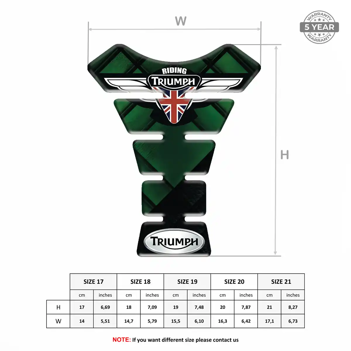 Triumph Motorbike Tank Pad Prestige Line