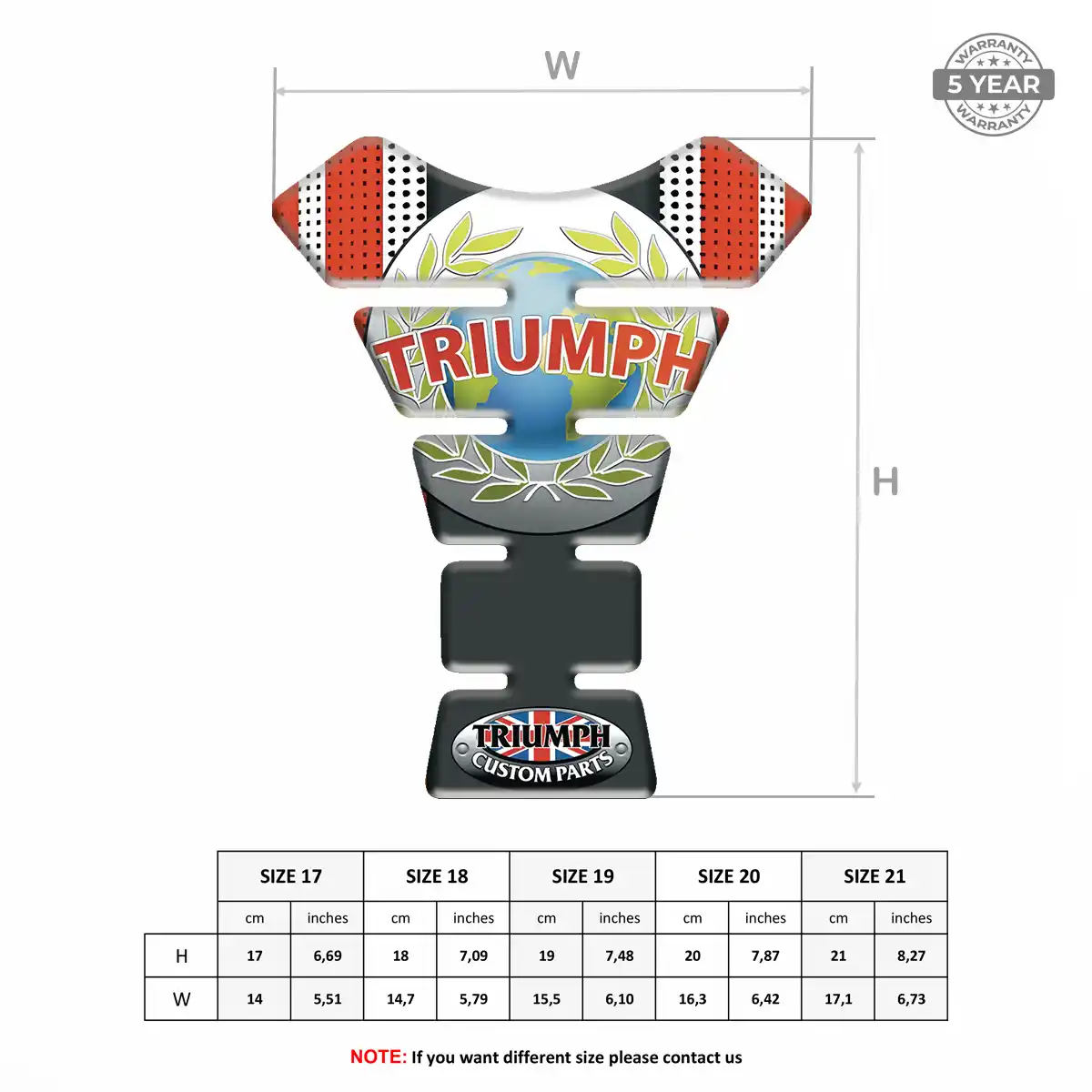 Triumph Motorcycle Tank Decal Sleek Style