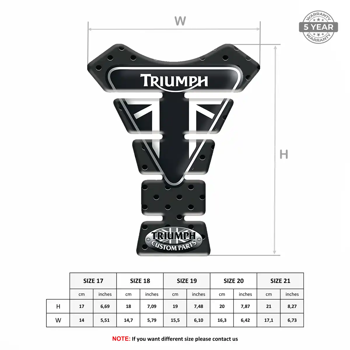 Triumph Motorcycle Tank Pad Deluxe Edition