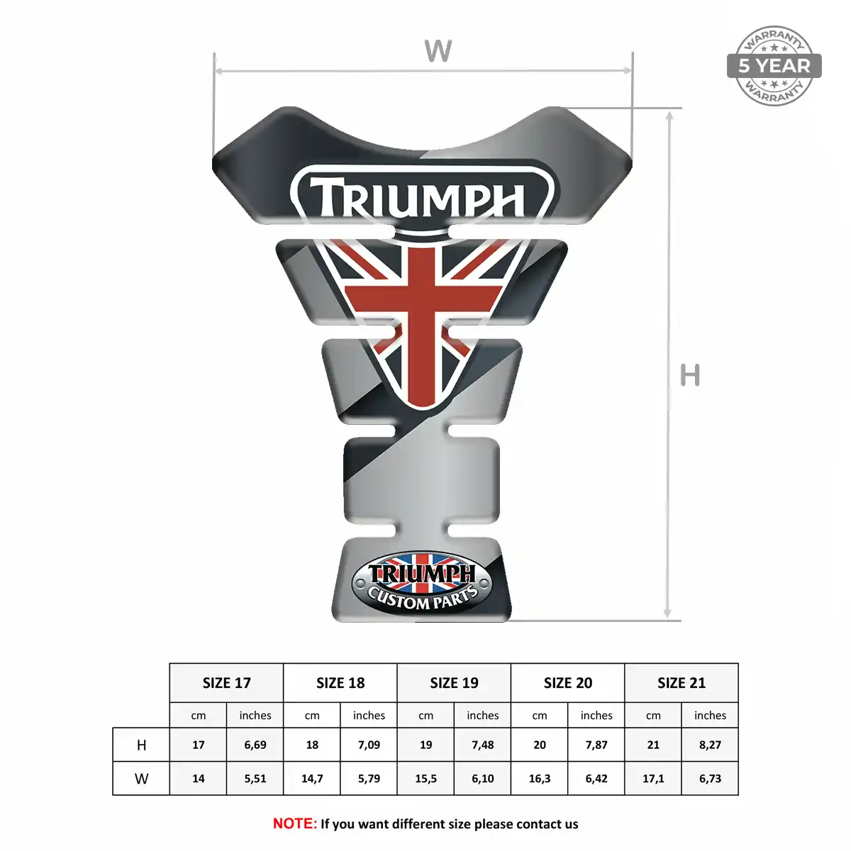 Triumph Motorcycle Tank Pad Refined Design