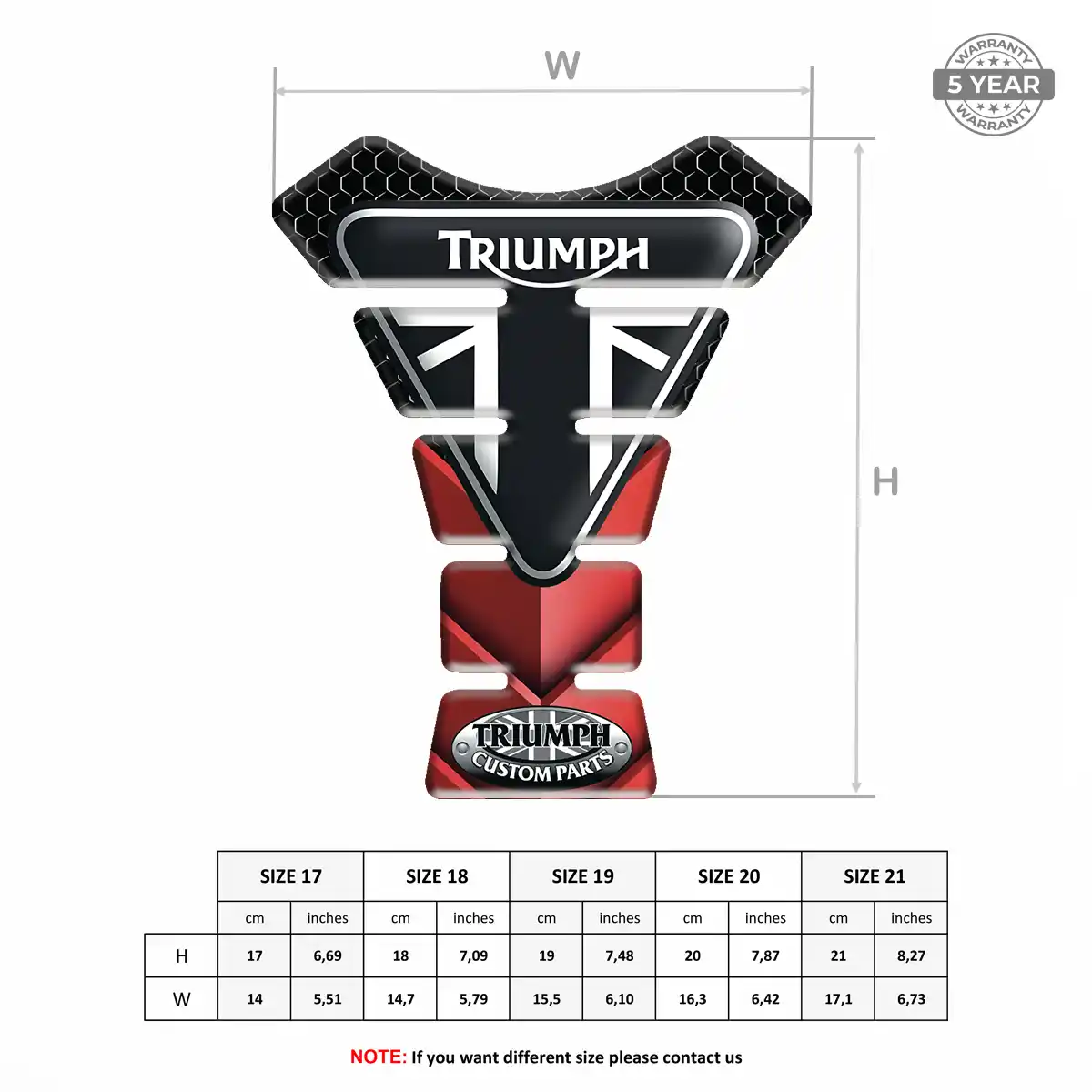 Triumph Motorcycle Tank Pad Sleek Style