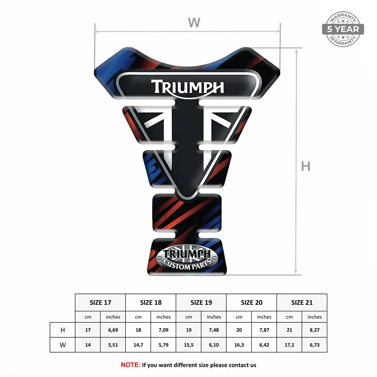 Triumph Motorcycle Tank Protector Elite Finish