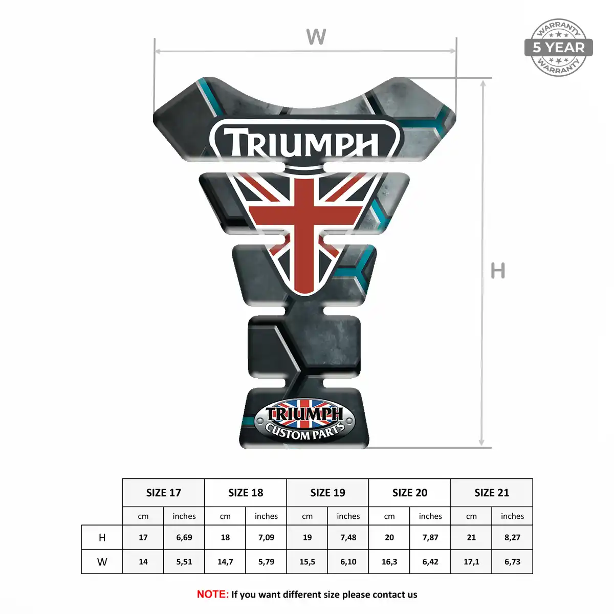 Triumph Motorcycle Tank Protector Prestige Line