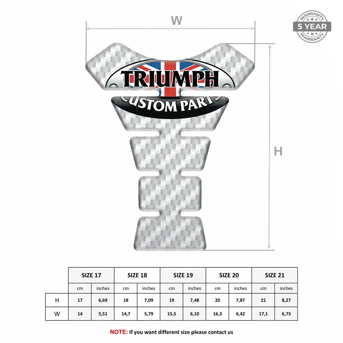Triumph Motorcycle Tank Protector Prime Quality