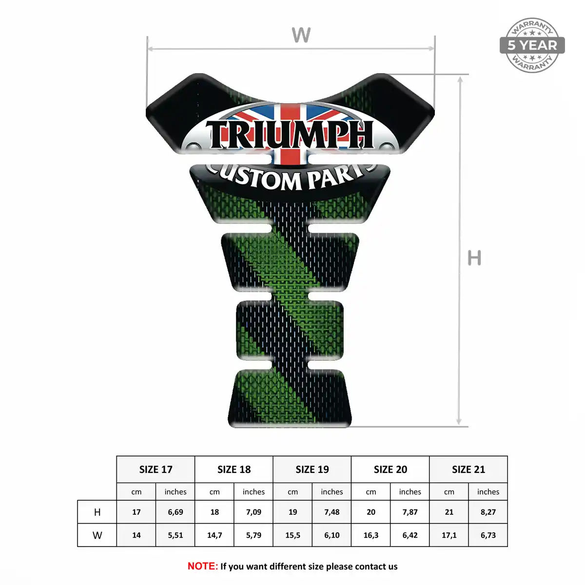 Triumph Motorcycle Tank Protector Refined Design