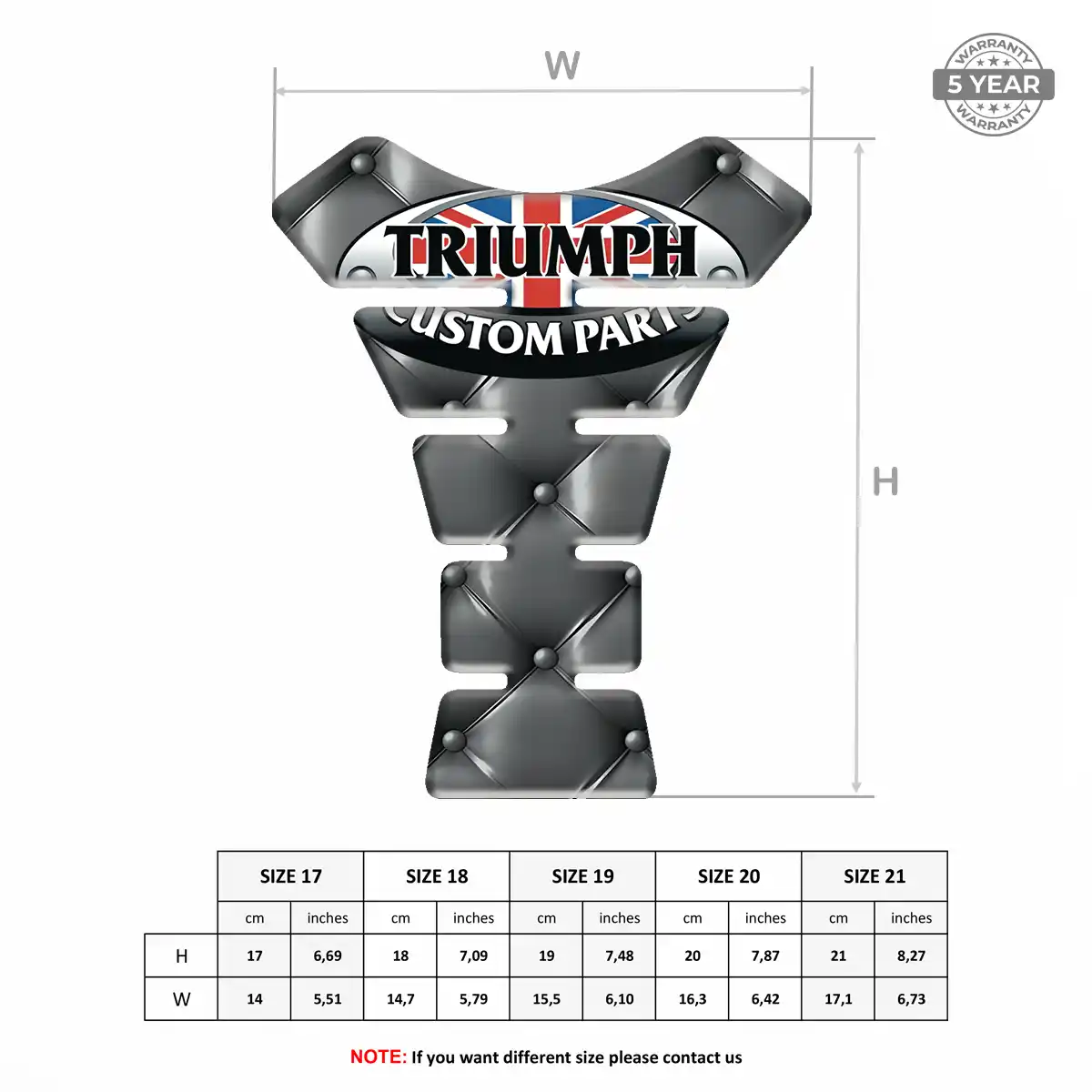 Triumph Motorcycle Tank Protector Superior Craft