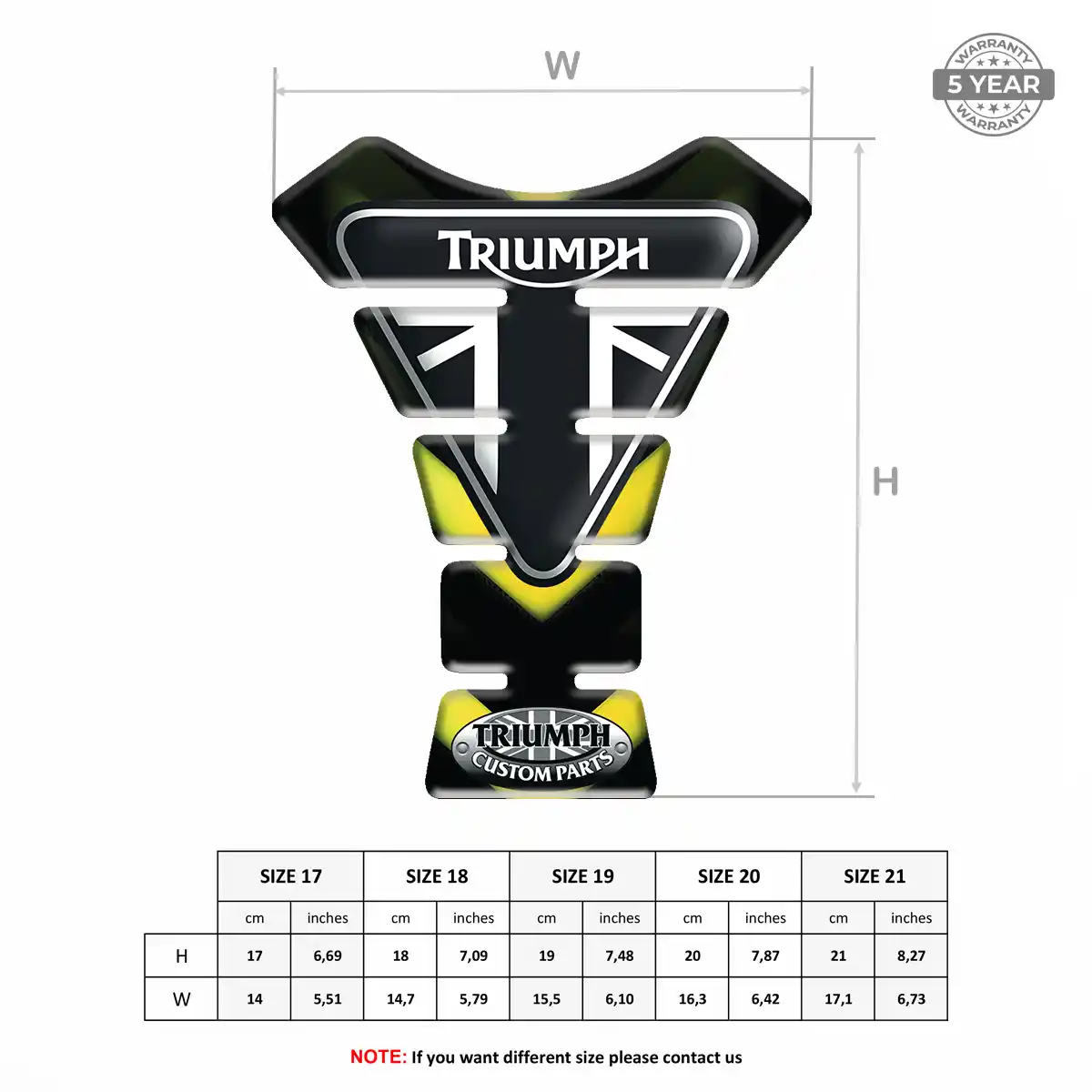 Triumph Motorcycle Tank Sticker Exclusive Series