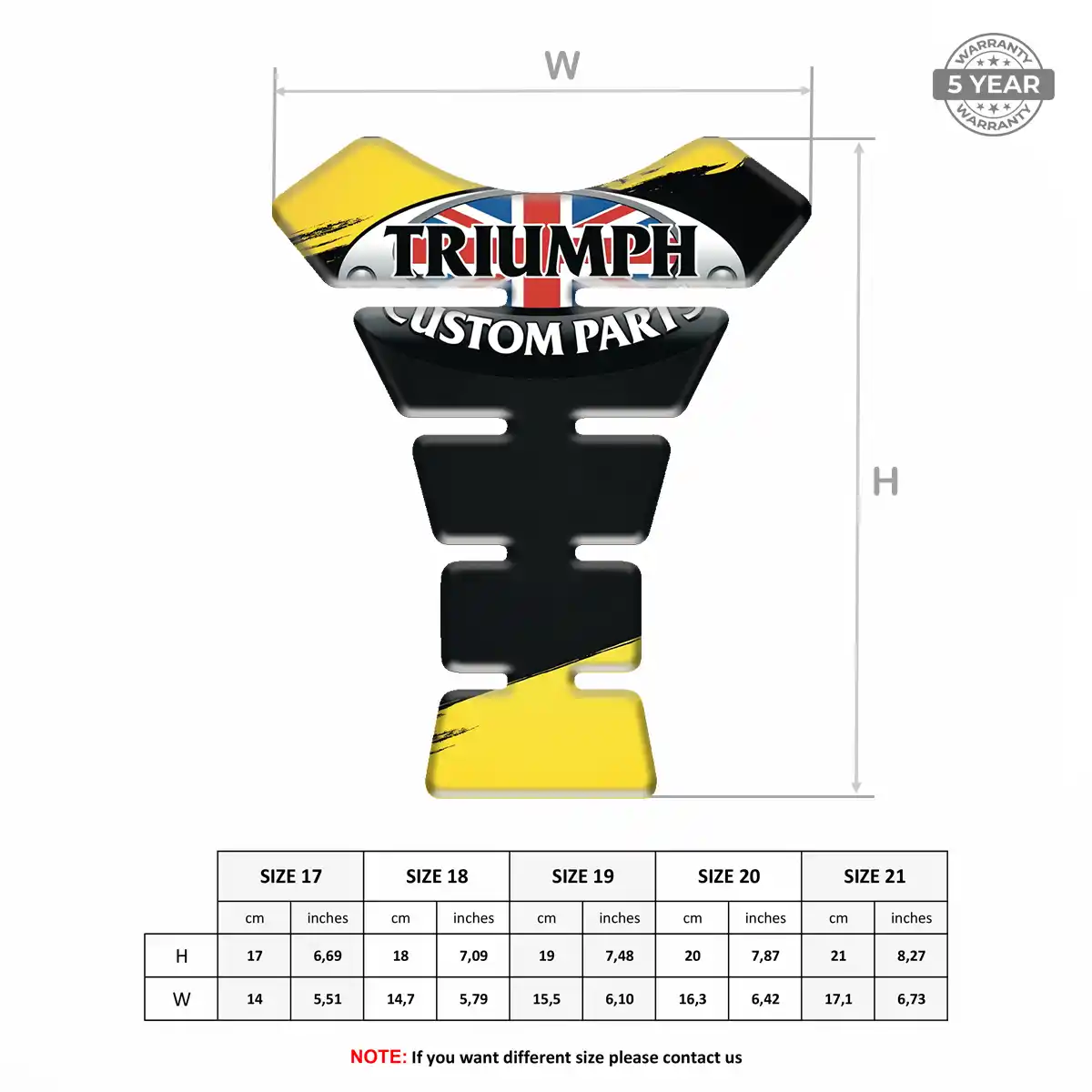 Triumph Motorcycle Tank Sticker Prestige Line