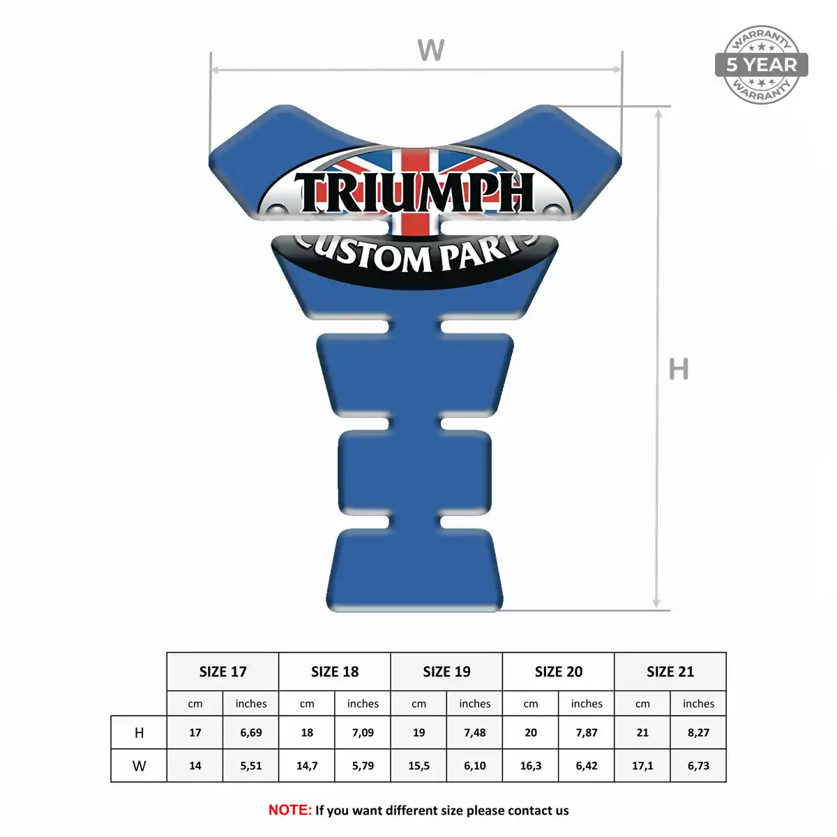 Triumph Motorcycle Tank Sticker Prime Quality