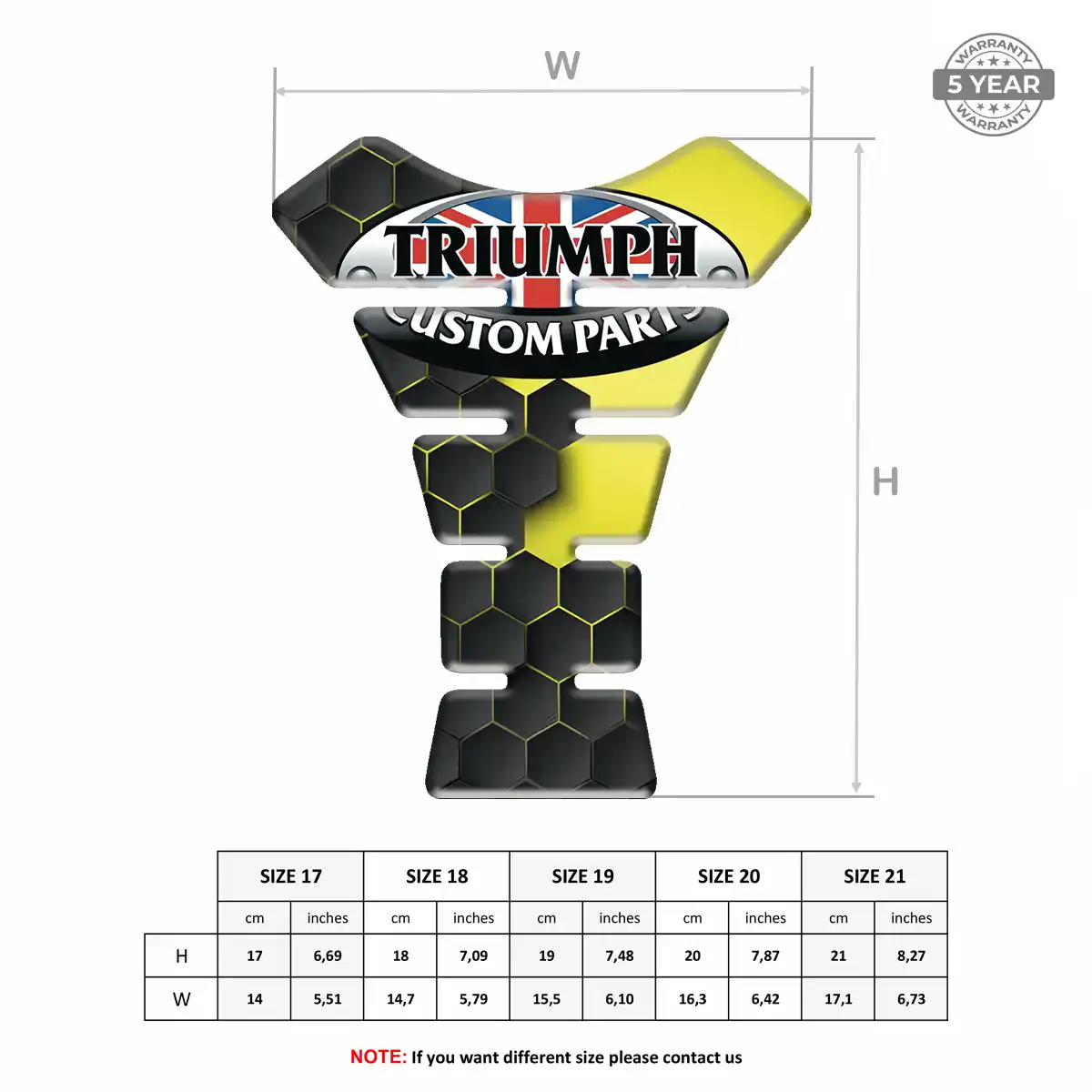 Triumph Motorcycle Tank Sticker Refined Design
