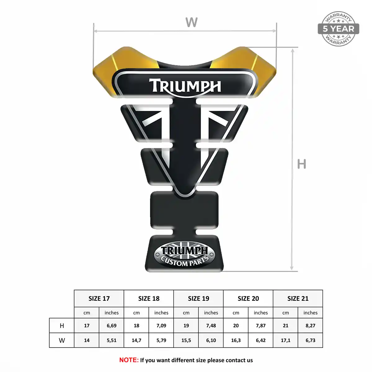 Triumph Motorcycle Tank Sticker Superior Craft