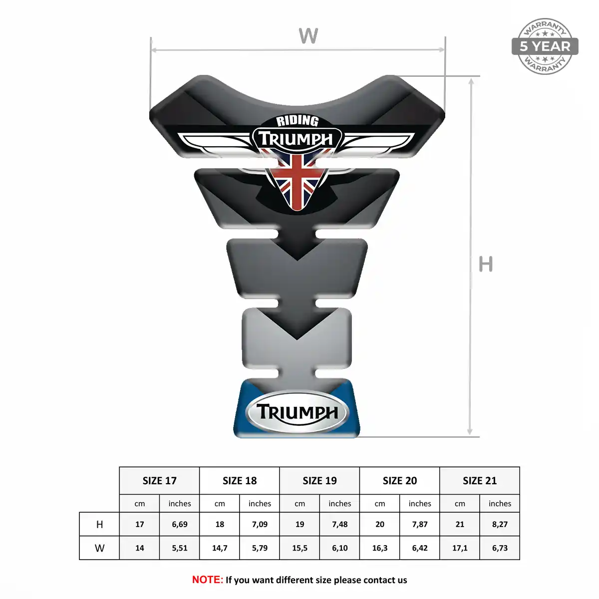 Triumph Resin Tank Pad Deluxe Edition