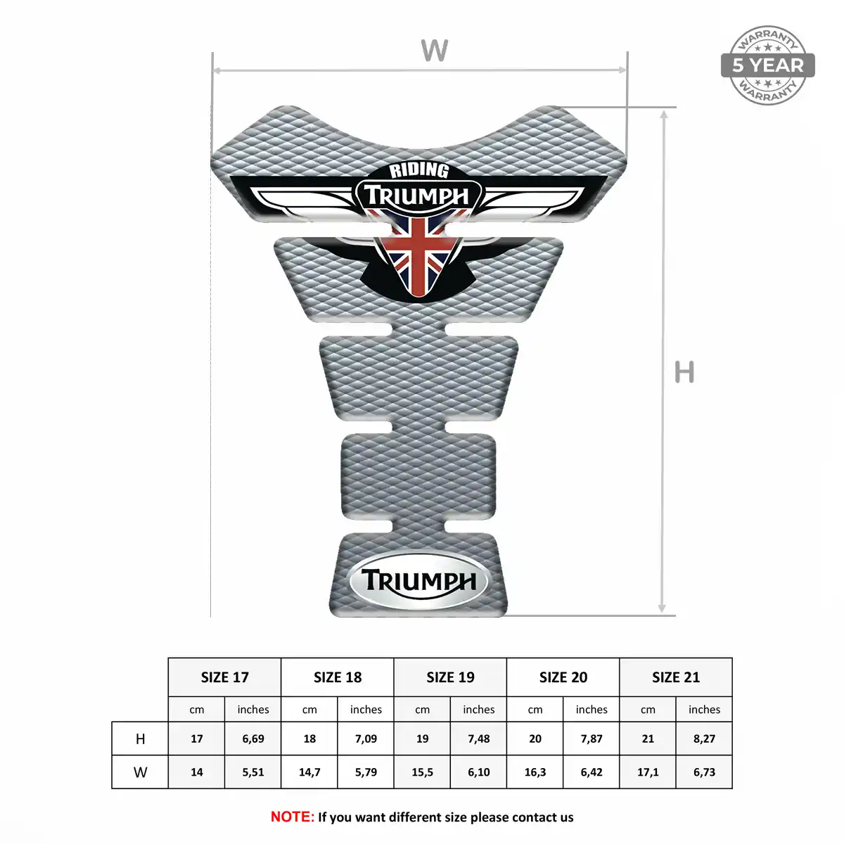 Triumph Resin Tank Pad Prestige Line