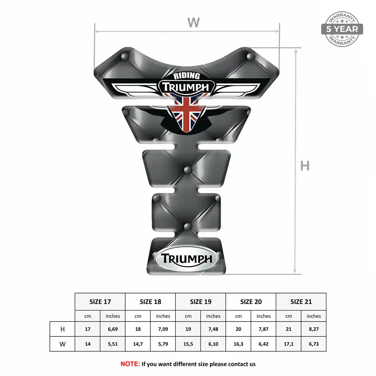 Triumph Resin Tank Pad Prime Quality